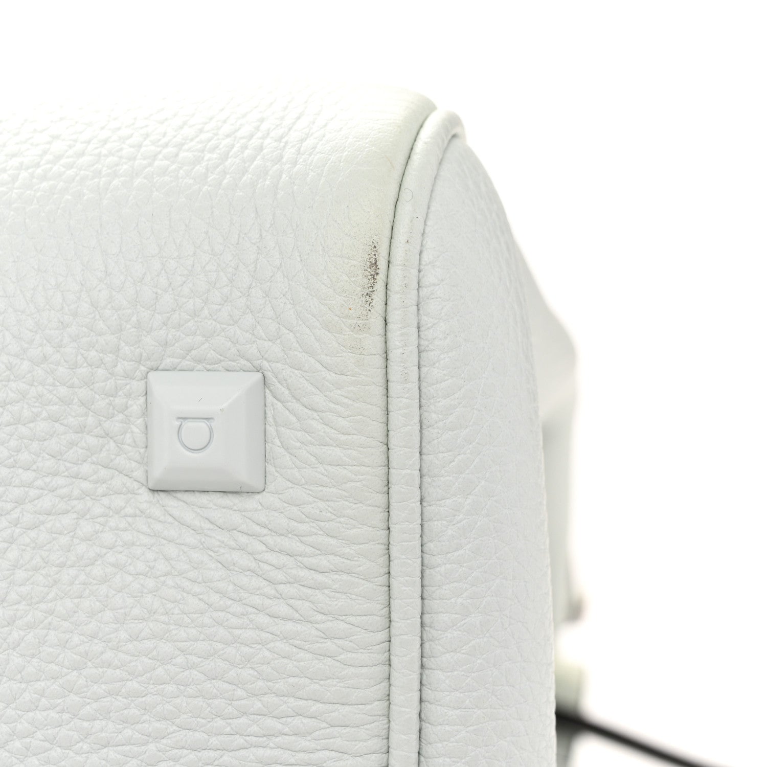 Salvatore Ferragamo Calfskin Large Studio Bag Astronaut White 12 of 12