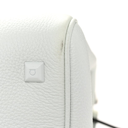 Salvatore Ferragamo Calfskin Large Studio Bag Astronaut White 12 of 12