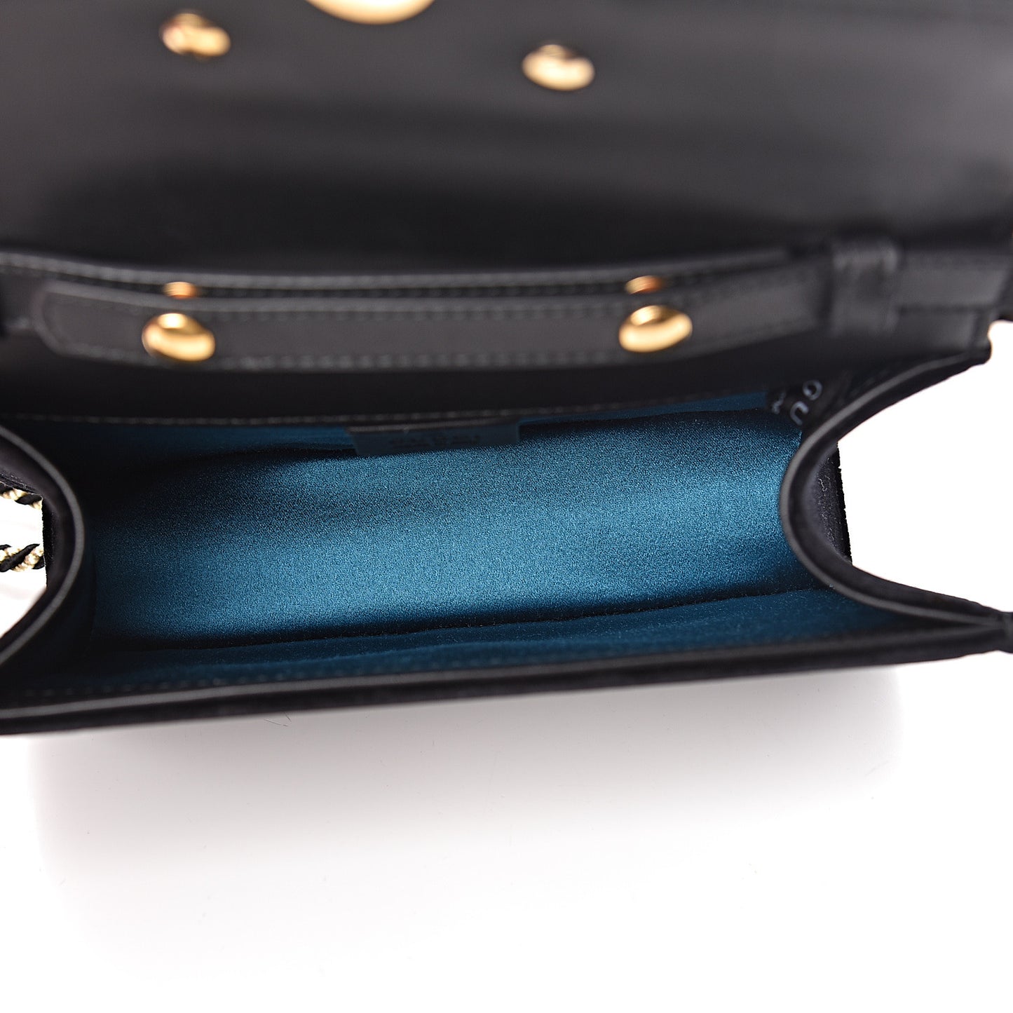 Velvet Crystal Square G Shoulder Bag Black