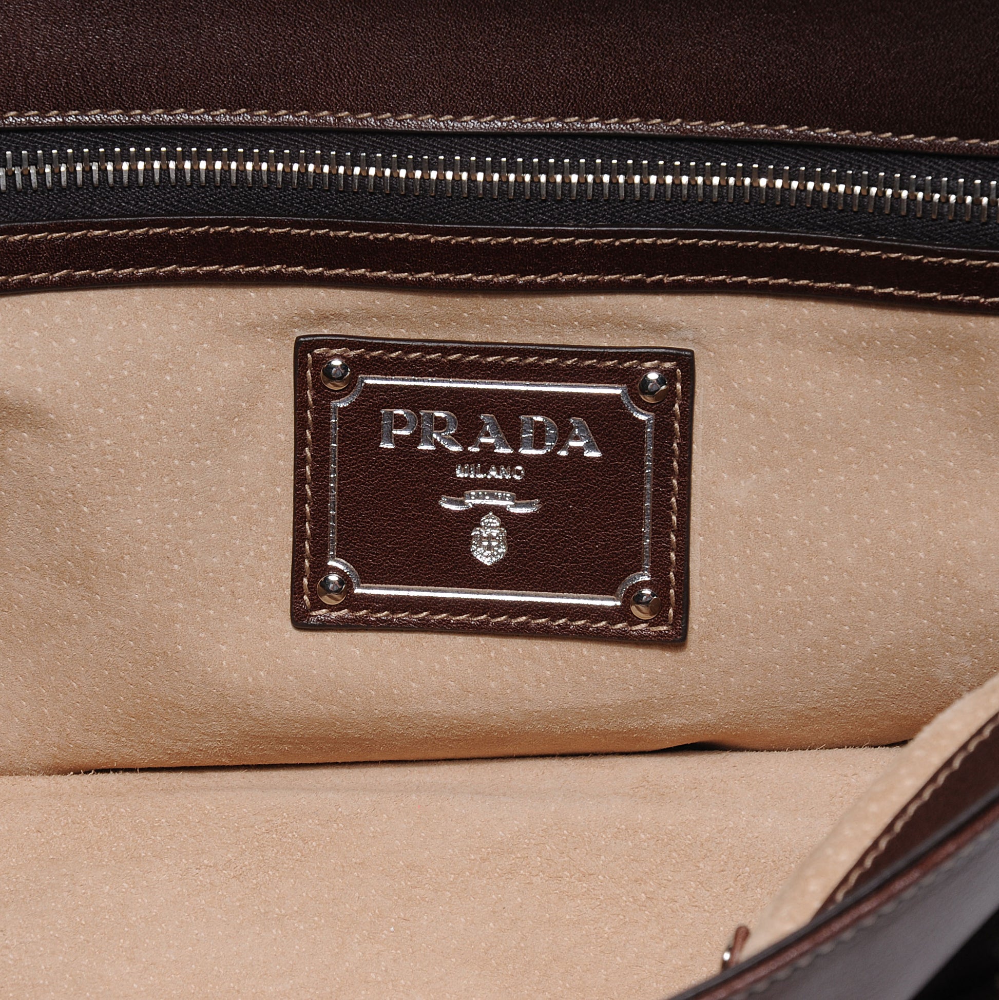 Prada Soft Calf Flap Shoulder Bag Nocciolo 6 of 8