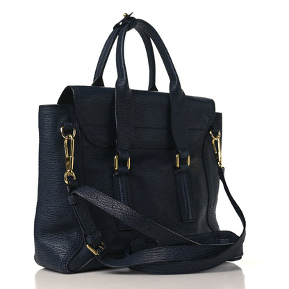3.1 Phillip Lim Textured Calfskin Medium Pashli Satchel Ink 3 of 16