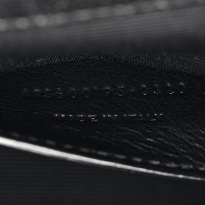Saint Laurent Grain De Poudre Textured Mixed Matelasse Triquilt Small Monogram Monochrome Satchel Black 7 of 10