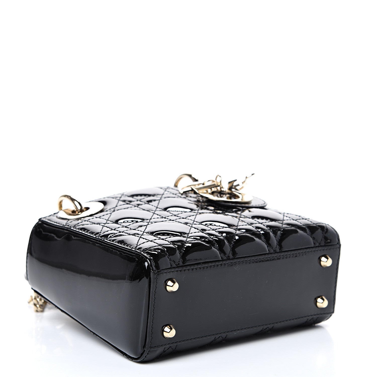 Christian Dior Patent Cannage Mini Lady Dior Black 3 of 9