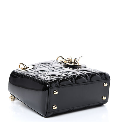 Christian Dior Patent Cannage Mini Lady Dior Black 3 of 9
