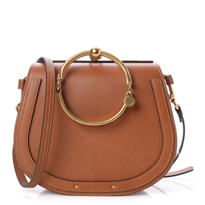 Chloe Calfskin Suede Medium Nile Bracelet Bag Caramel 1 of 7