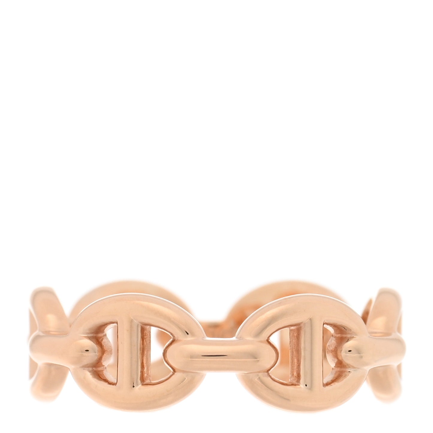 18K Rose Gold PM Chaine d'Ancre Enchainee Ring 48 4.5