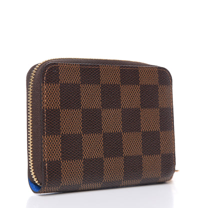 Louis Vuitton Damier Ebene 2019 Christmas Animation Zippy Coin Purse Blue 3 of 8