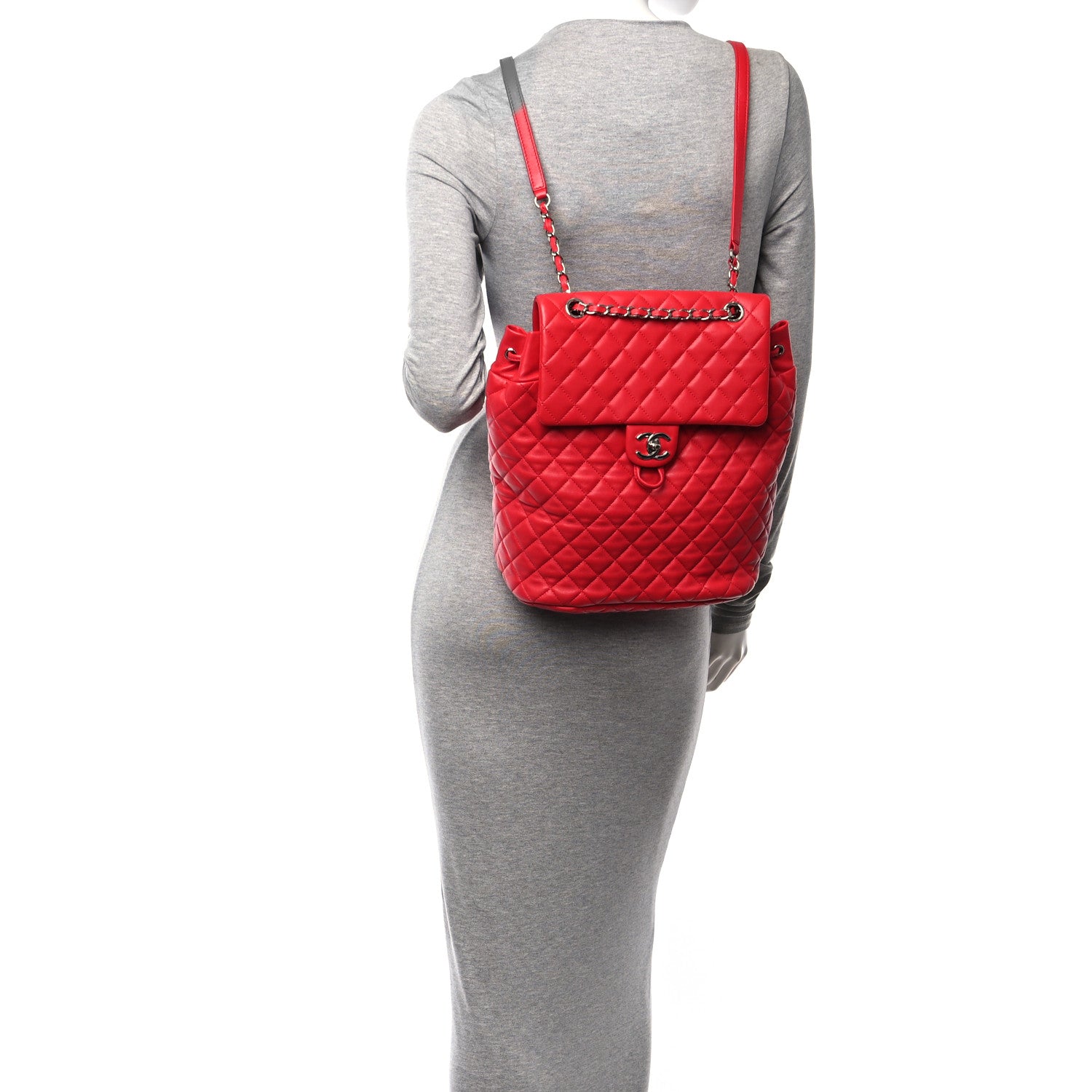 Chanel Lambskin Quilted Large Urban Spirit Backpack Red 2 of 10