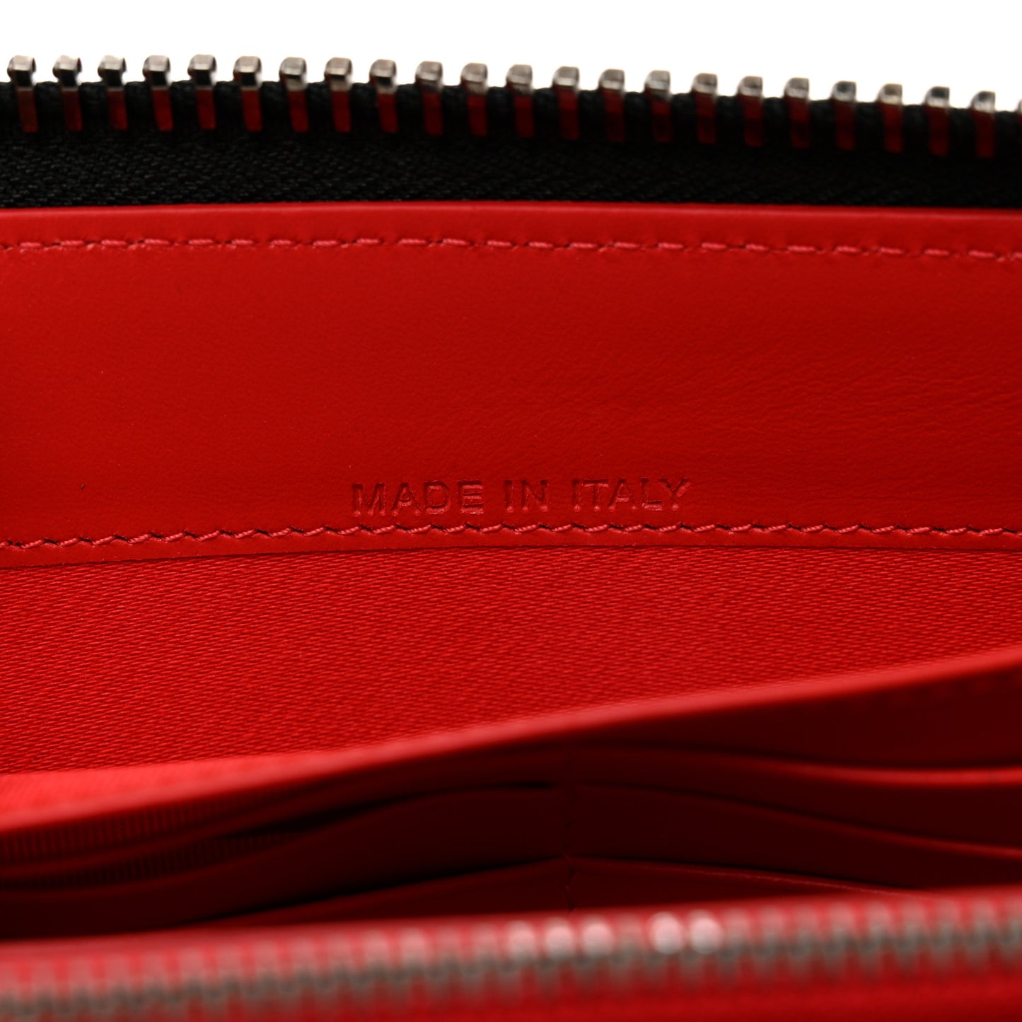 Calfskin Empire Panettone Spiked Zip Around Wallet Black