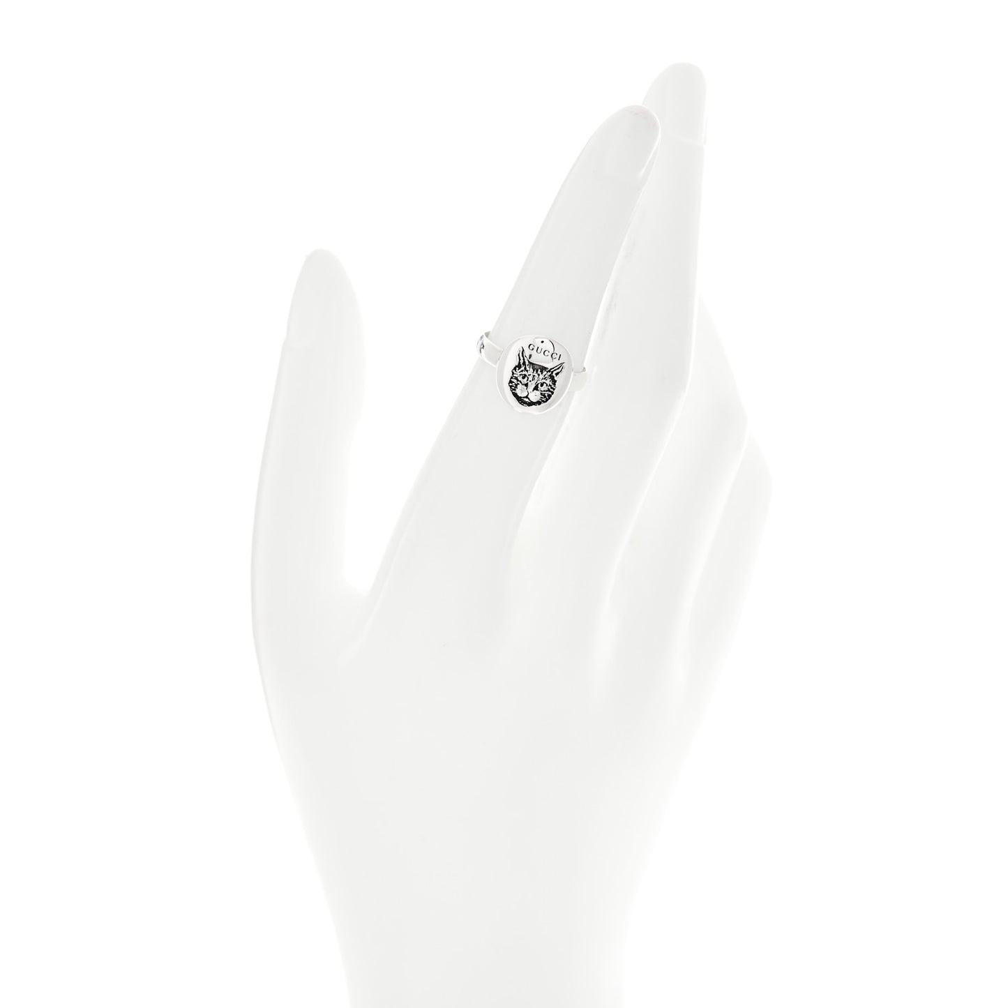 Sterling Silver Blind for Love Mystic Cat Ring 52 6