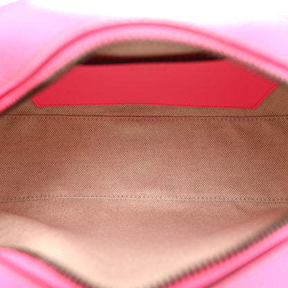 Gucci GG Supreme Monogram Textured Dollar Calfskin Web Ophidia Small Crossbody Bag Beige Ebony Fuchsia 5 of 11