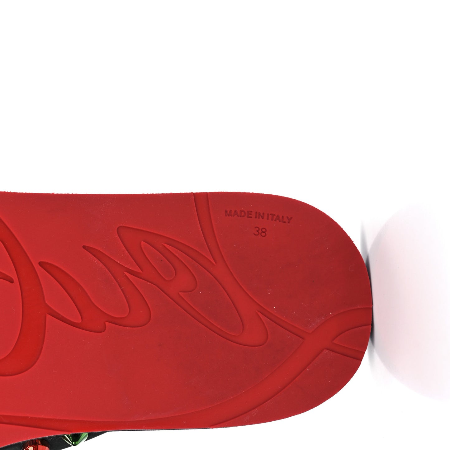 Rubber Spike Loubi Donna Flip Flop 38 Black Multicolor