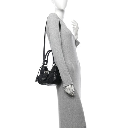 Prada Nappa Soft Padded Re-Edition 2002 Moon Bag Black 2 of 9