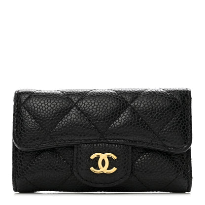 Chanel Caviar Quilted 6 Key Holder Black 1 of 8