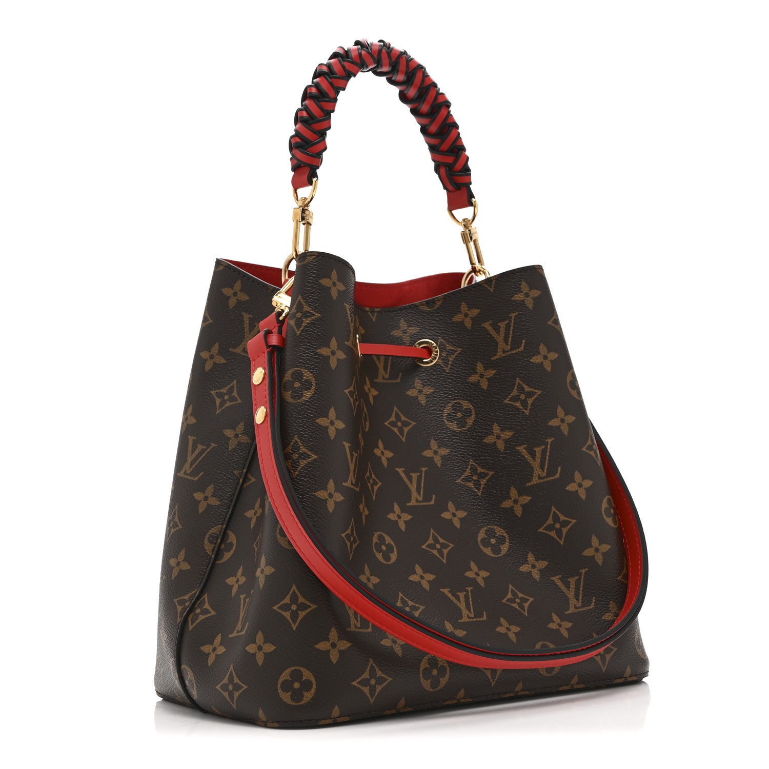 Louis Vuitton Monogram Braided Neonoe Coquelicot 3 of 10