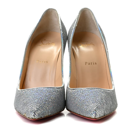 Christian Louboutin Paillettes Hotfix Specchio Pigalle Follies 100 Pumps 40 Silver 5 of 8