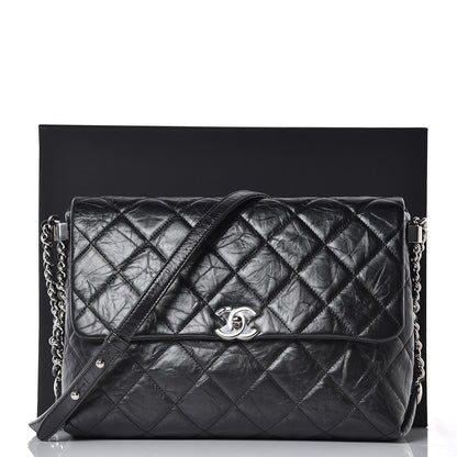 Chanel Crackled Aged Calfskin Big Bang Flap Black 8 of 8