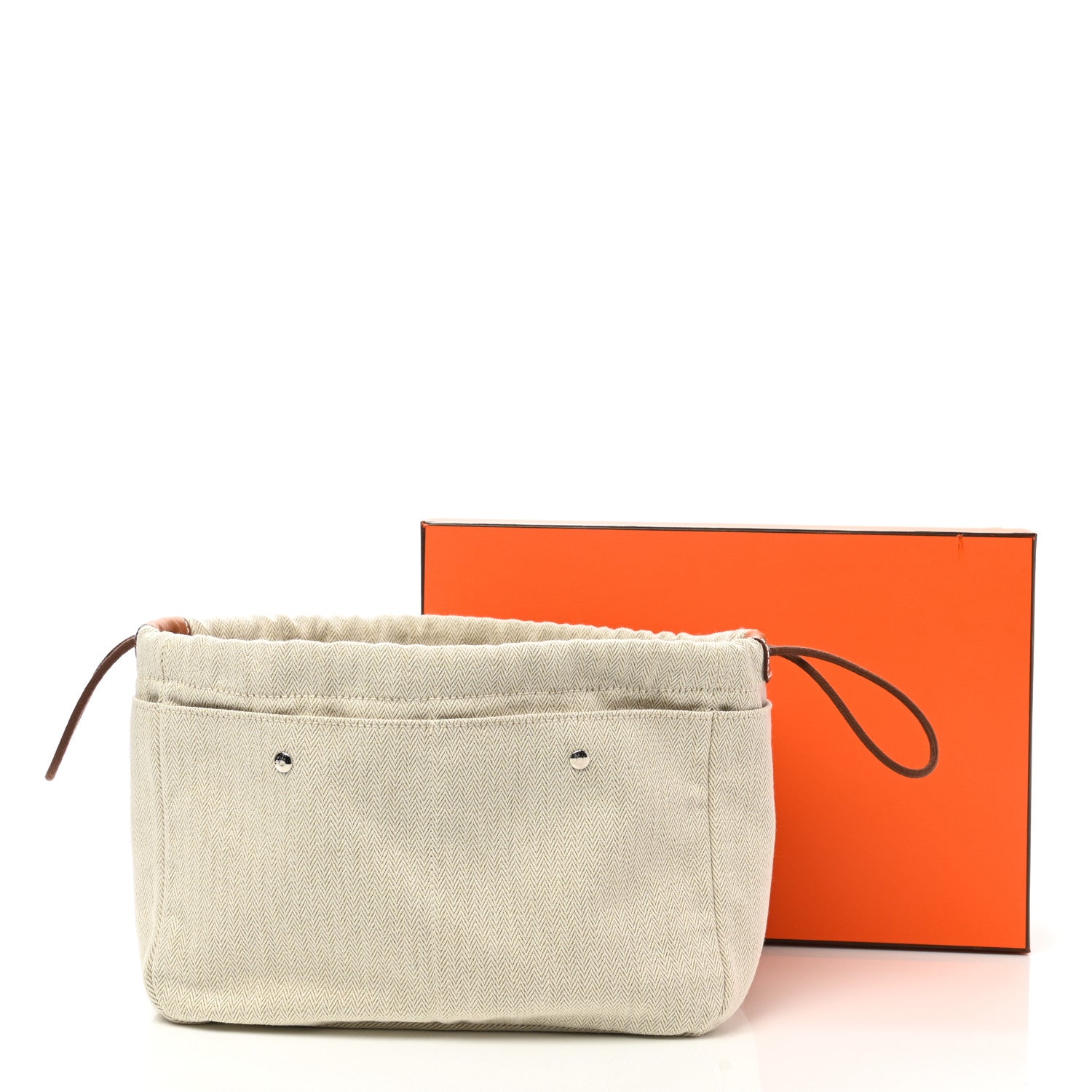 Hermes Canvas Barenia Fourbi 25 MM Pouch Naturel Fauve 10 of 10