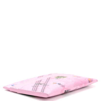 Louis Vuitton Monogram Double Card Holder Pink 4 of 9