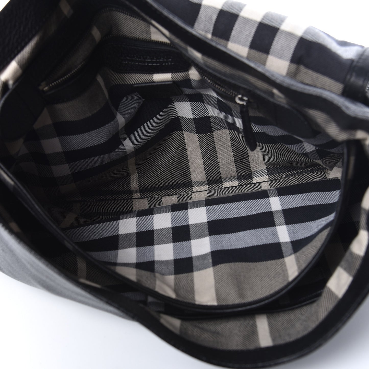 Grainy Calfskin Messenger Bag Black
