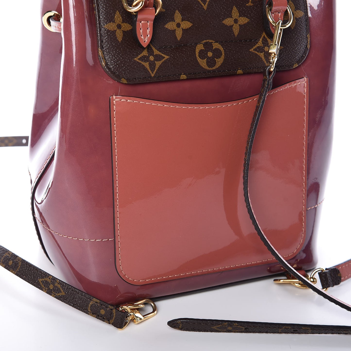 Patent Monogram Hot Springs Backpack Vieux Rose