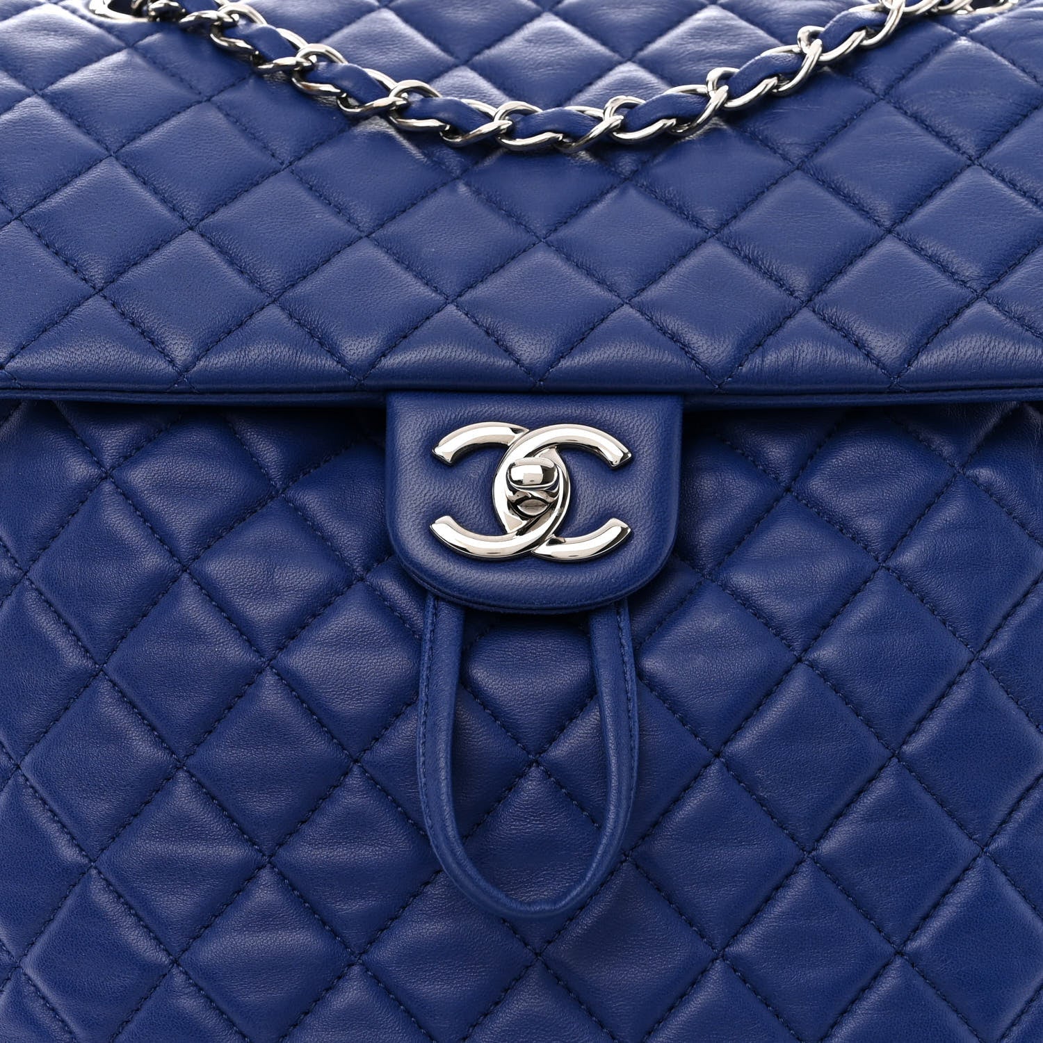 Chanel Lambskin Quilted Large Urban Spirit Backpack Blue 8 of 10