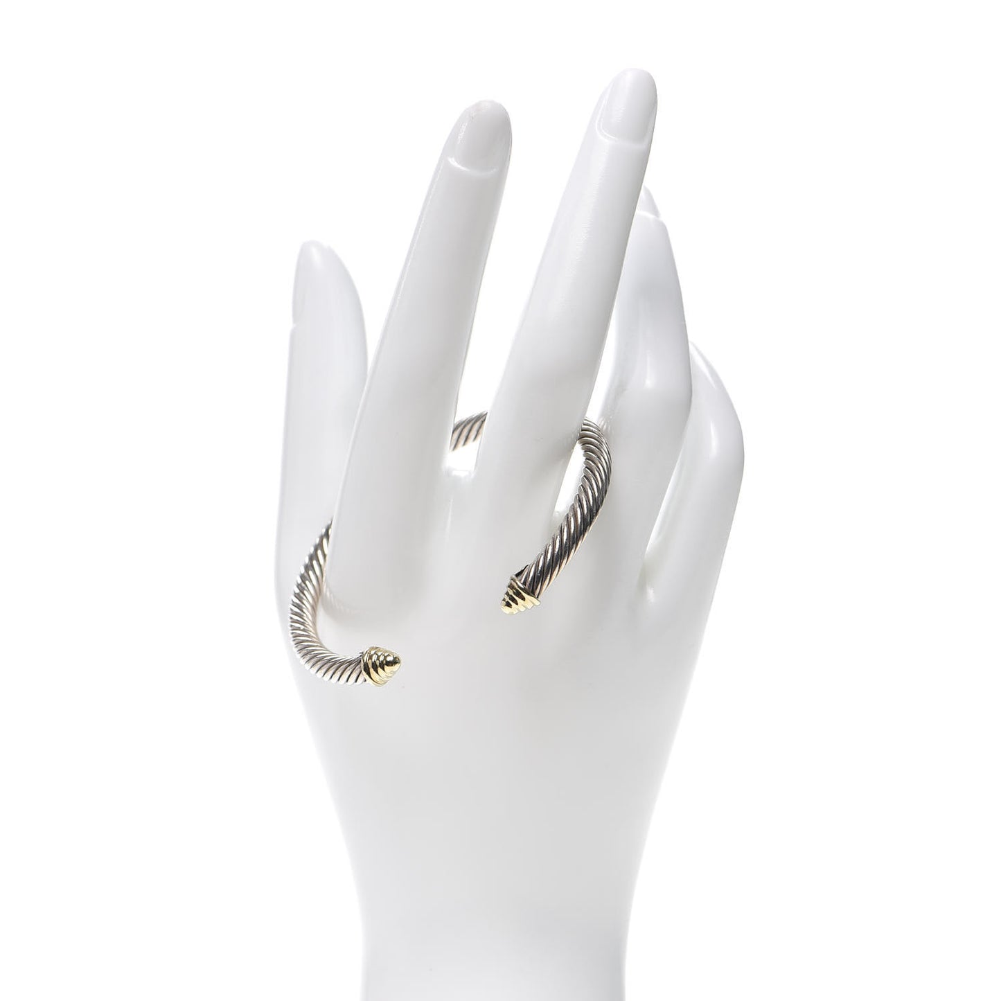 Sterling Silver 14K Yellow Gold 5mm Cable Classics Bracelet