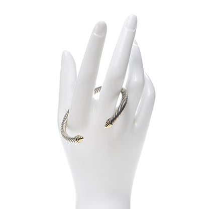 David Yurman Sterling Silver 14K Yellow Gold 5mm Cable Classics Bracelet 2 of 5