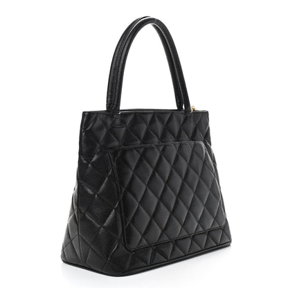 Chanel Caviar Quilted Medallion Tote Black 3 of 12
