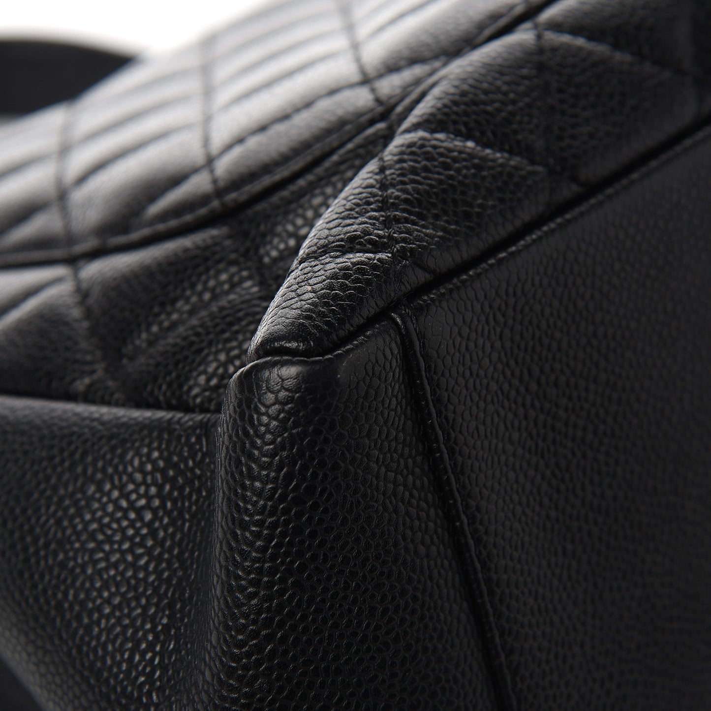 Caviar Quilted Grand Shopping Tote GST Black