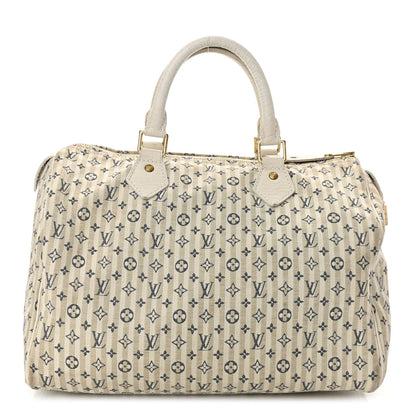 Louis Vuitton Mini Lin Croisette Speedy 30 Blue 1 of 10