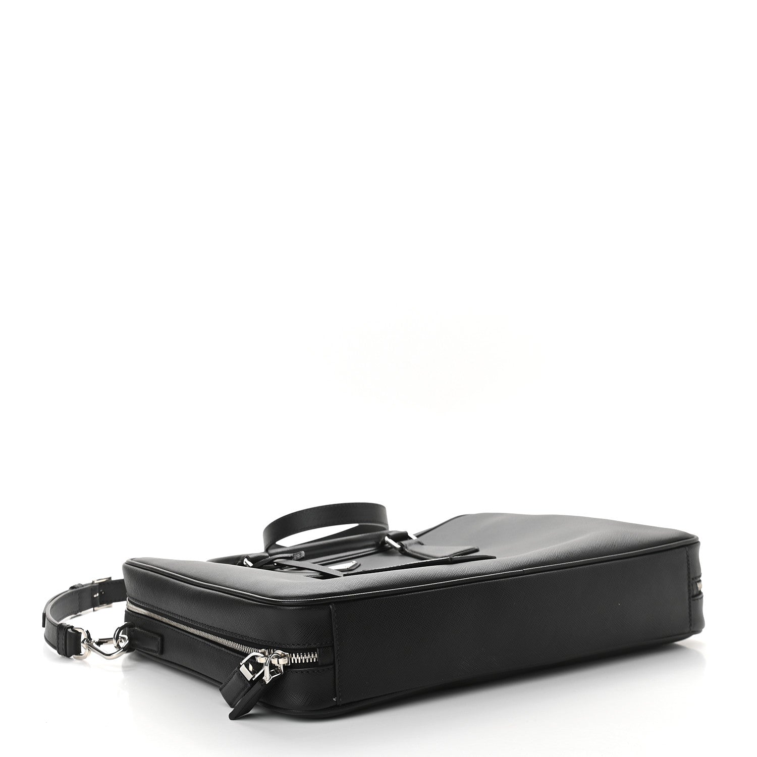 Prada Saffiano Travel Briefcase Black 3 of 8