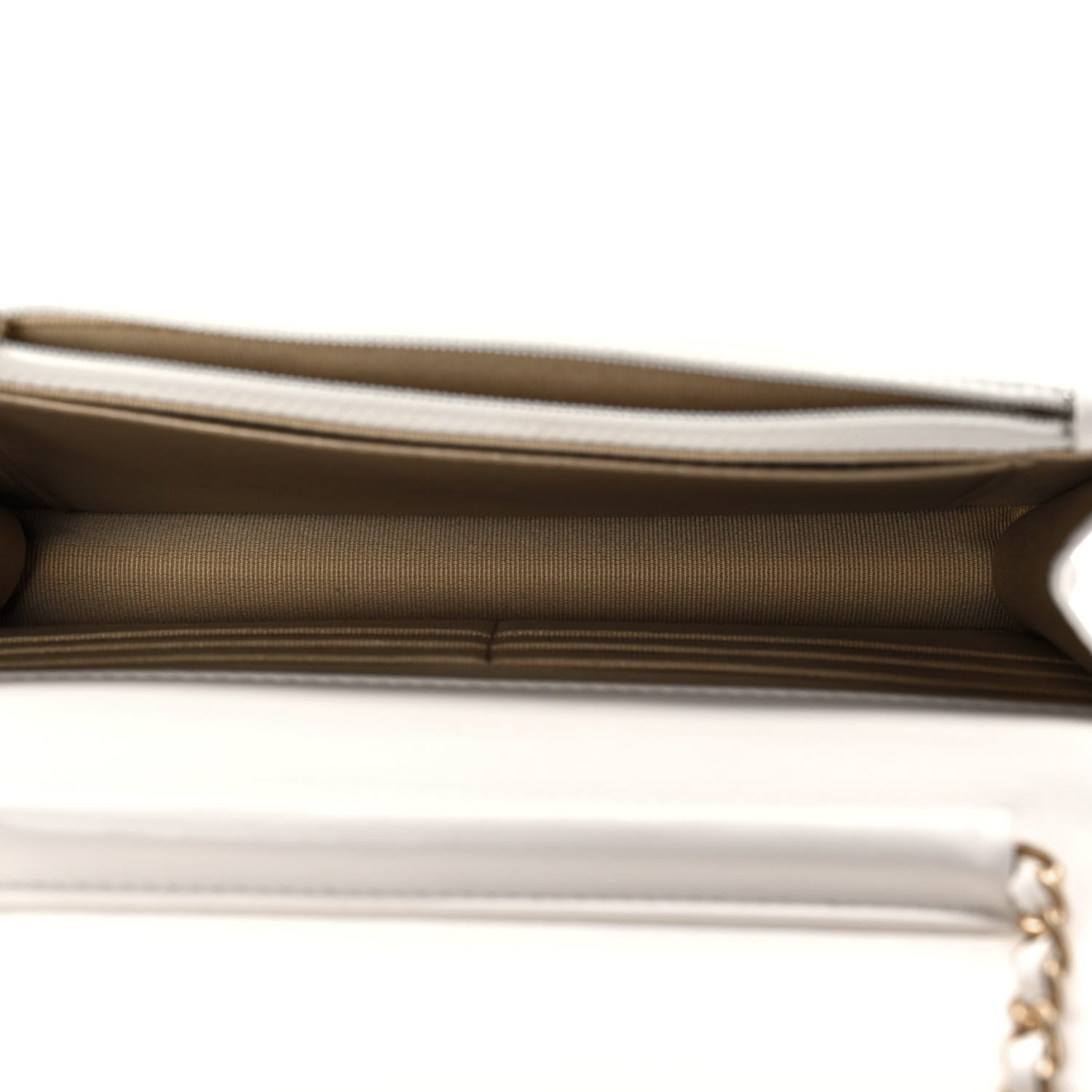 Chanel Lambskin Quilted Coco Clips Wallet On Chain WOC White 4 of 10