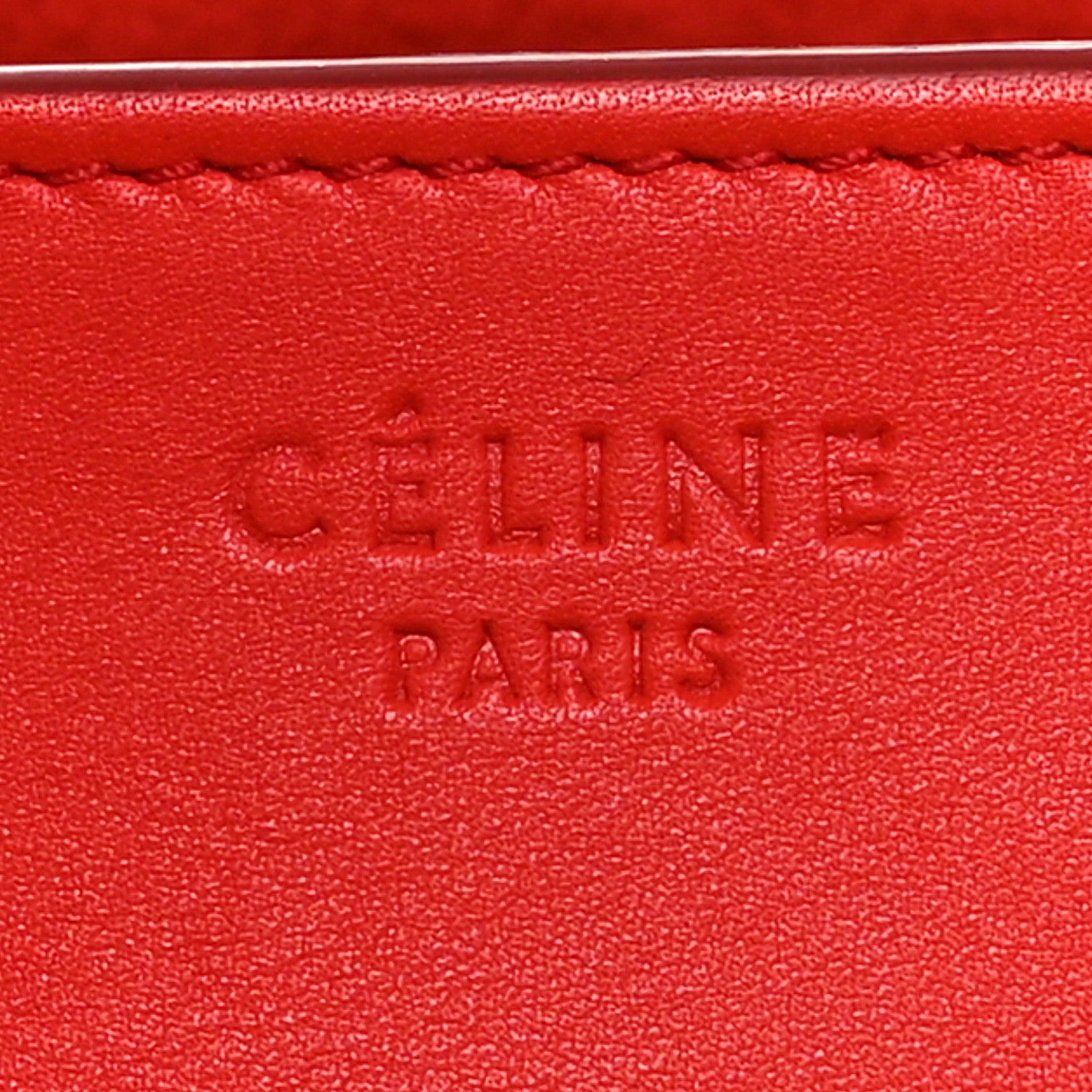 Celine Smooth Calfskin Medium Phantom Luggage Vermillion 8 of 11