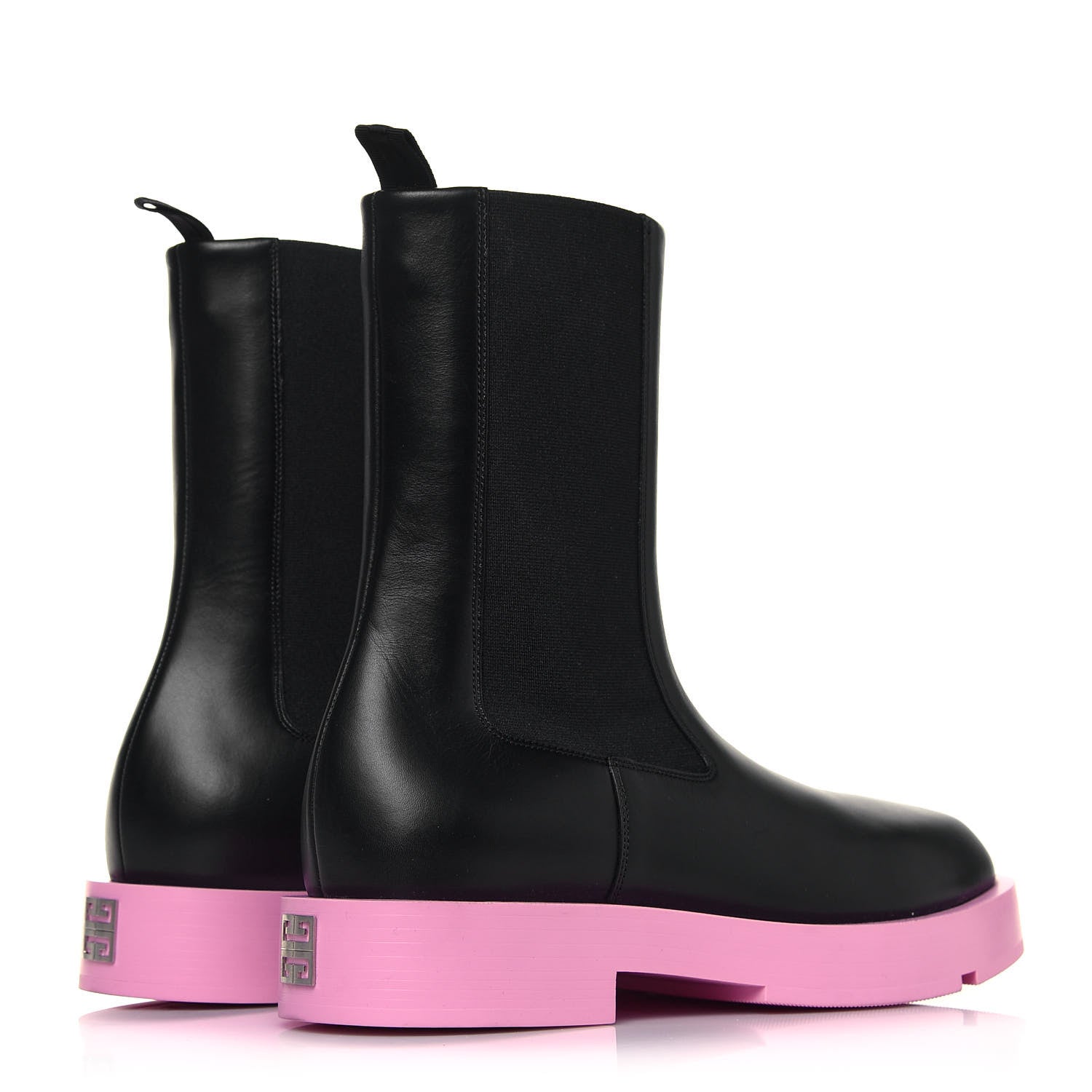 Givenchy Calfskin Squared Ankle Boots 40 Black Pink 4 of 10