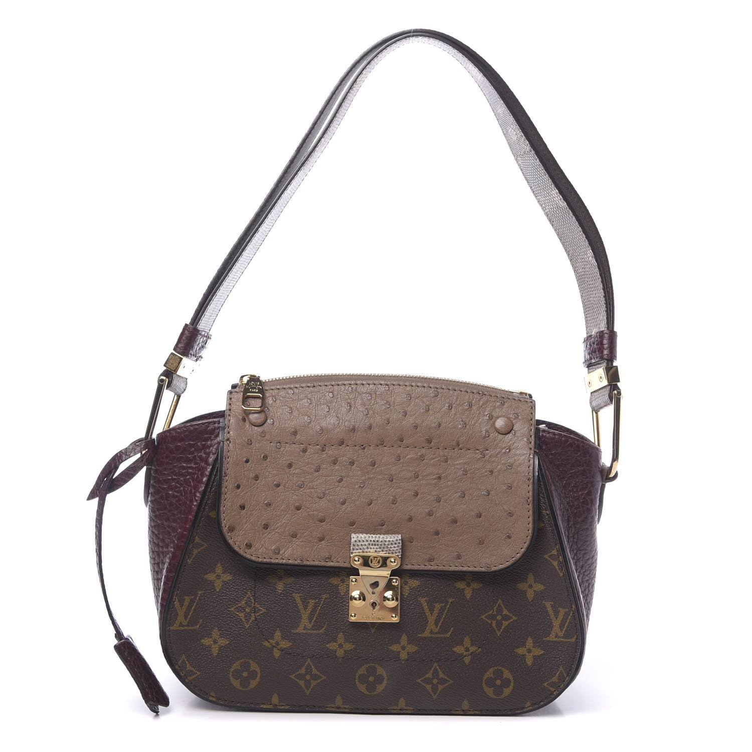 Louis Vuitton Ostrich Lizard Exotique Majestueux Shoulder Bag Bordeaux 1 of 9