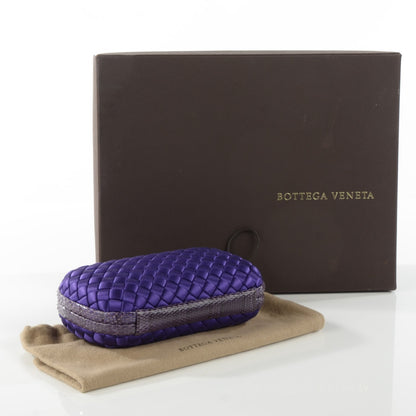 Bottega Veneta Satin Intreccio Impero Ayers Knot Clutch Violet 4 of 5