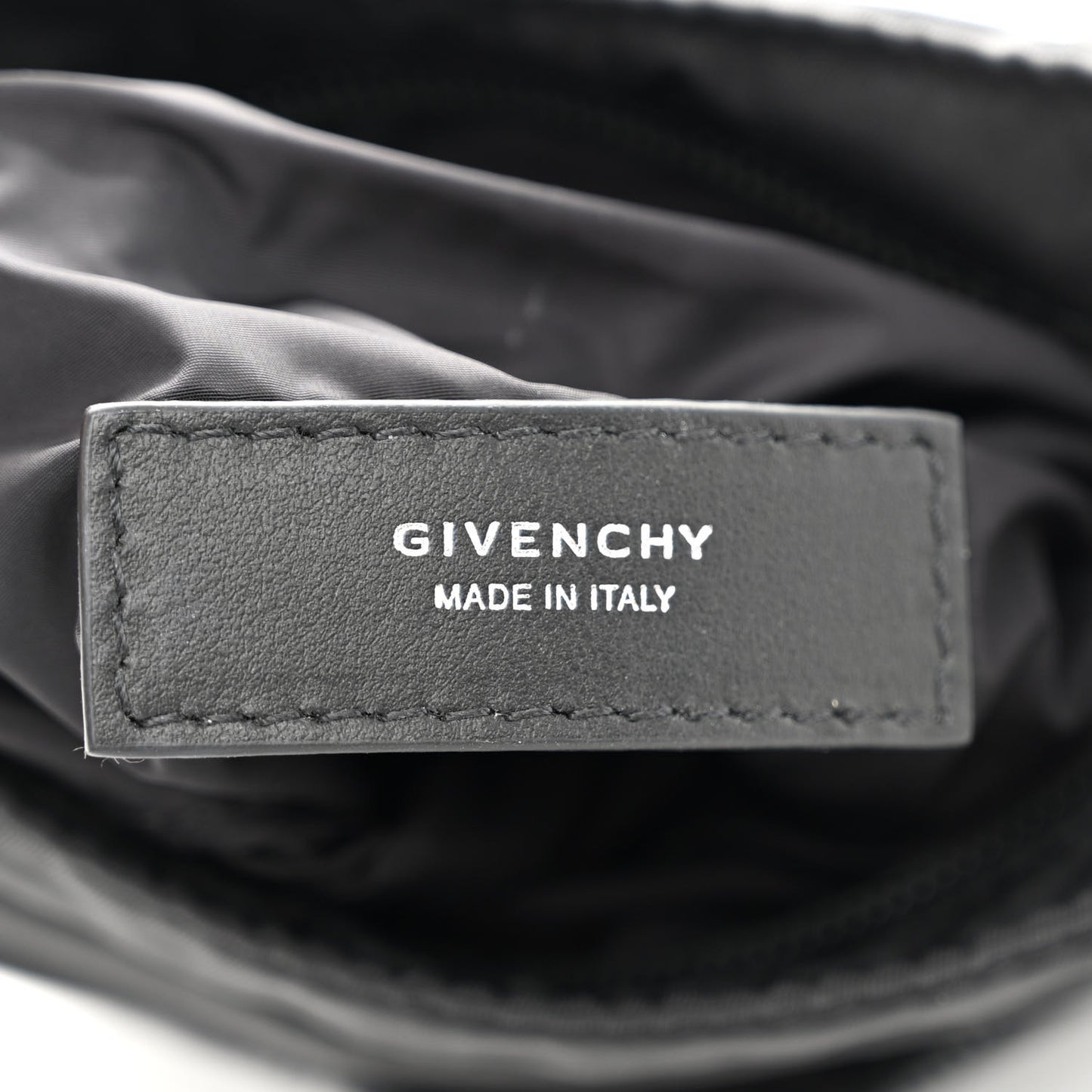 Nylon Logo Crossbody Phone Pouch Black