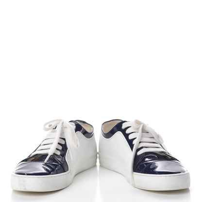 Chanel Patent CC Sneakers 36.5 Navy White 5 of 17