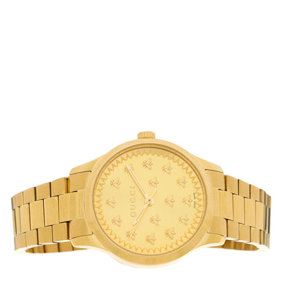 Gucci Stainless Steel 32mm G-Timeless Bee Quartz Watch Gold 2 of 5