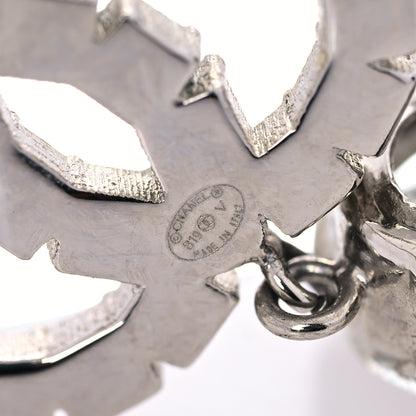 Chanel Crystal CC Drop Earrings Silver 4 of 5