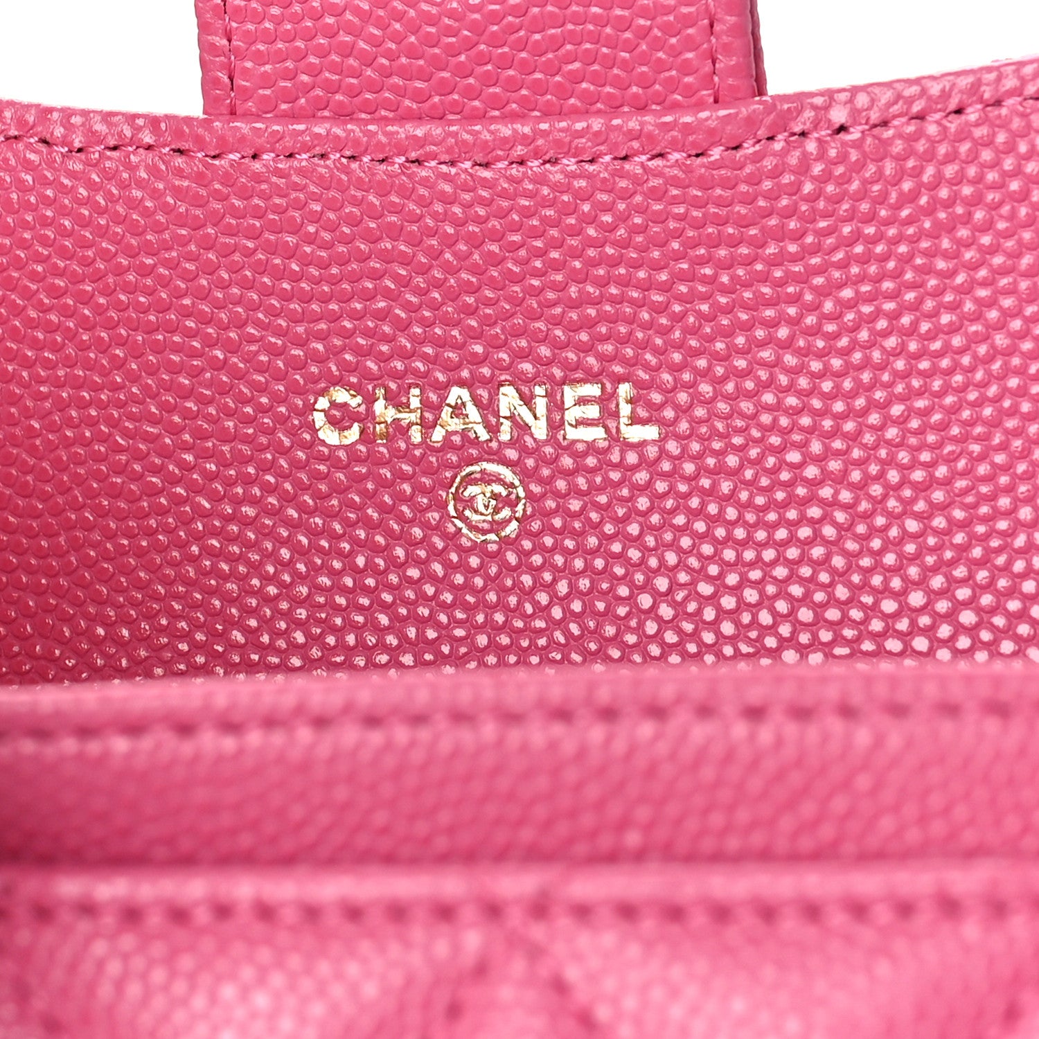 Chanel Caviar Quilted Flap Card Holder Wallet Pink 6 of 10