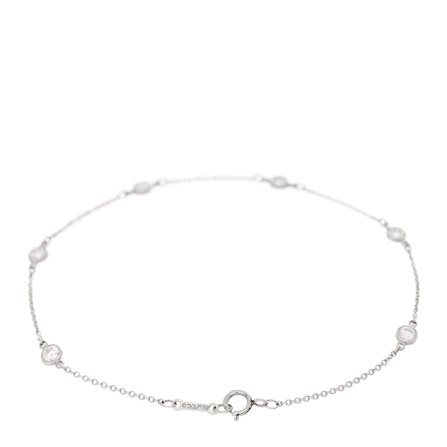 Platinum Diamond .60ctw Elsa Peretti Diamonds by the Yard Station Bracelet