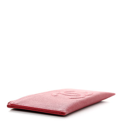 Chanel Caviar Timeless CC Zip Slim Purse Wallet Red 4 of 7