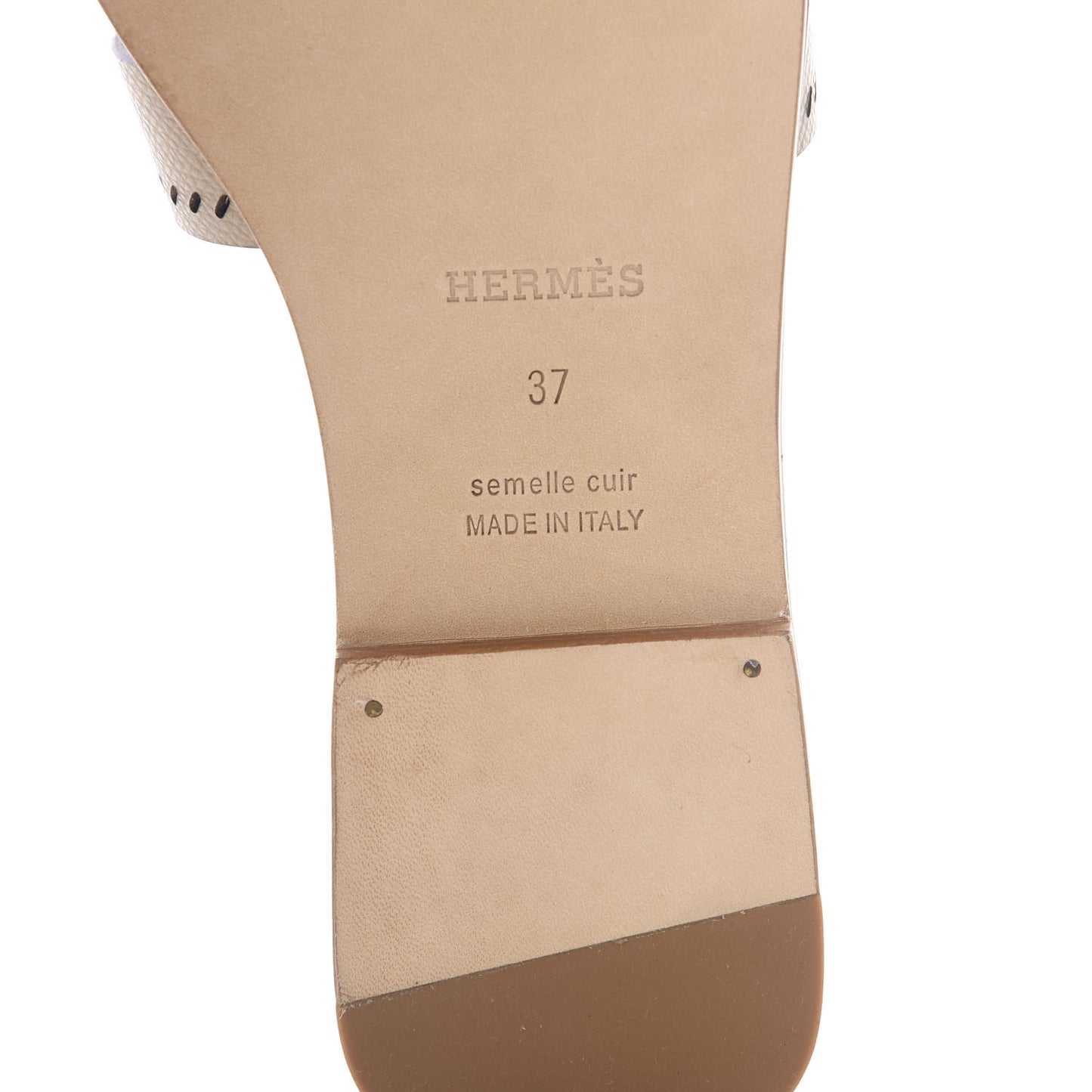 Epsom Perforated Oran Sandals 37 Etain