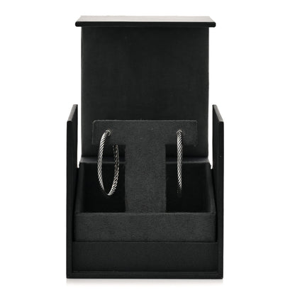 David Yurman Sterling Silver Large Cable Classics Hoop Earrings 6 of 6
