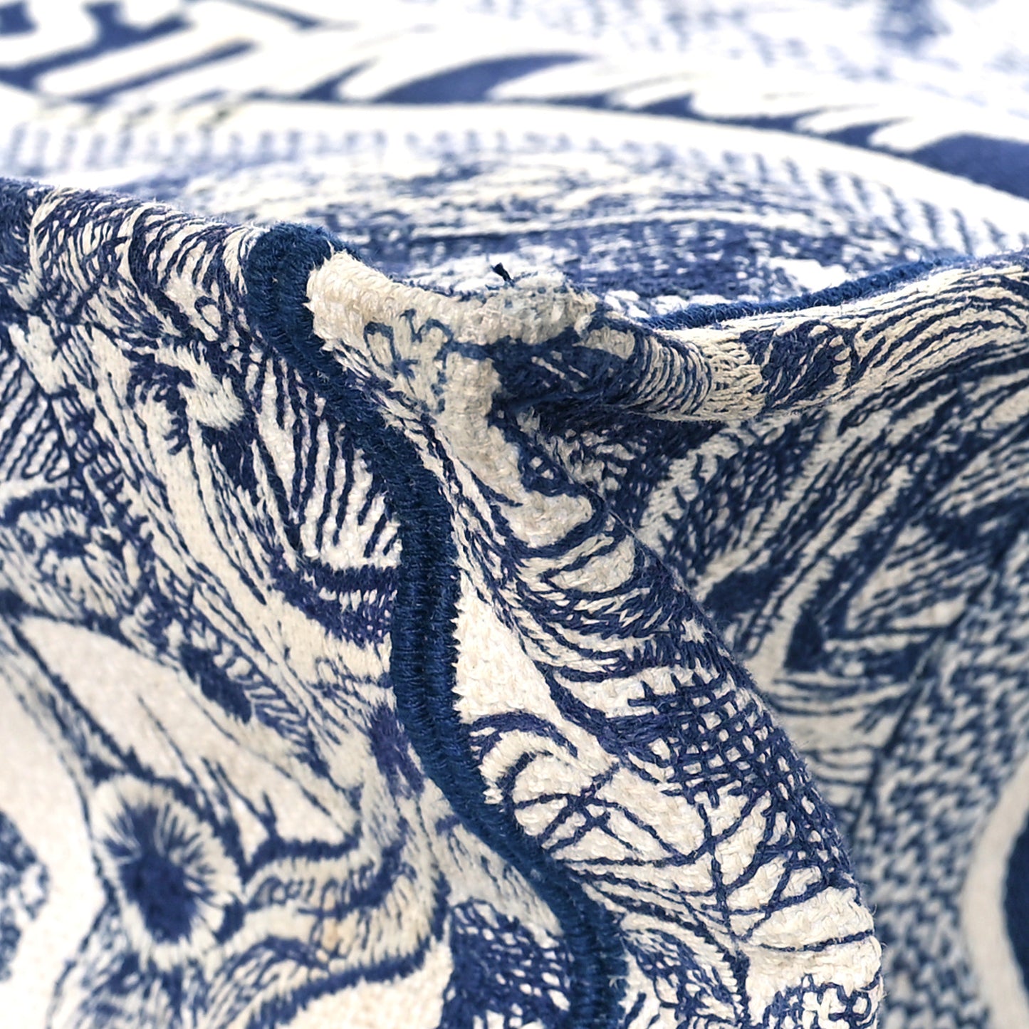 Canvas Embroidered Medium Dioriviera Toile De Jouy Book Tote Blue