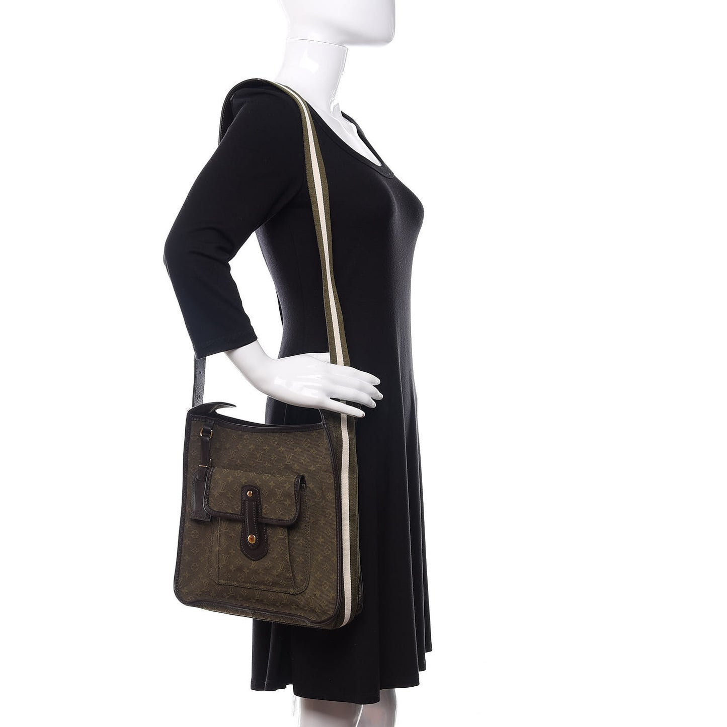Mini Monogram Besace Mary Kate Kaki