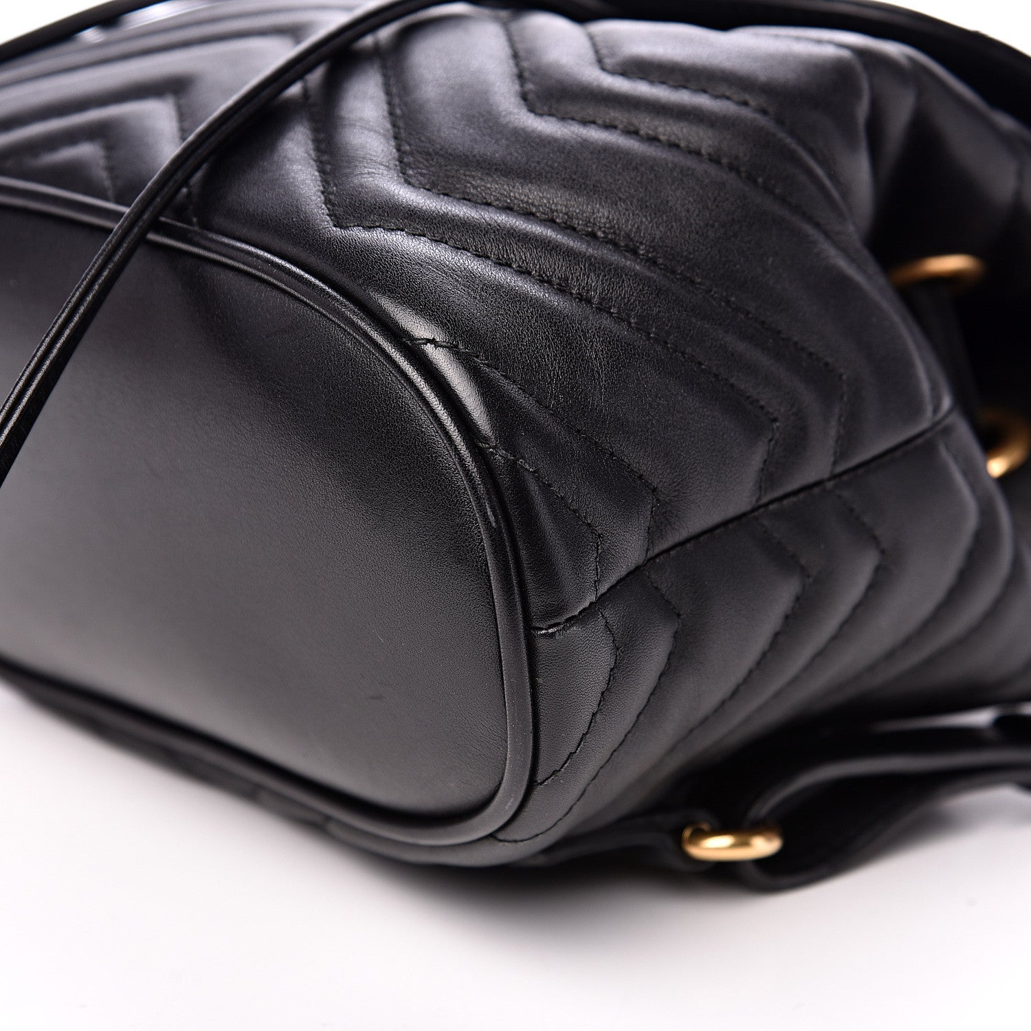 Gucci Calfskin Matelasse GG Marmont Flap Backpack Black 10 of 13