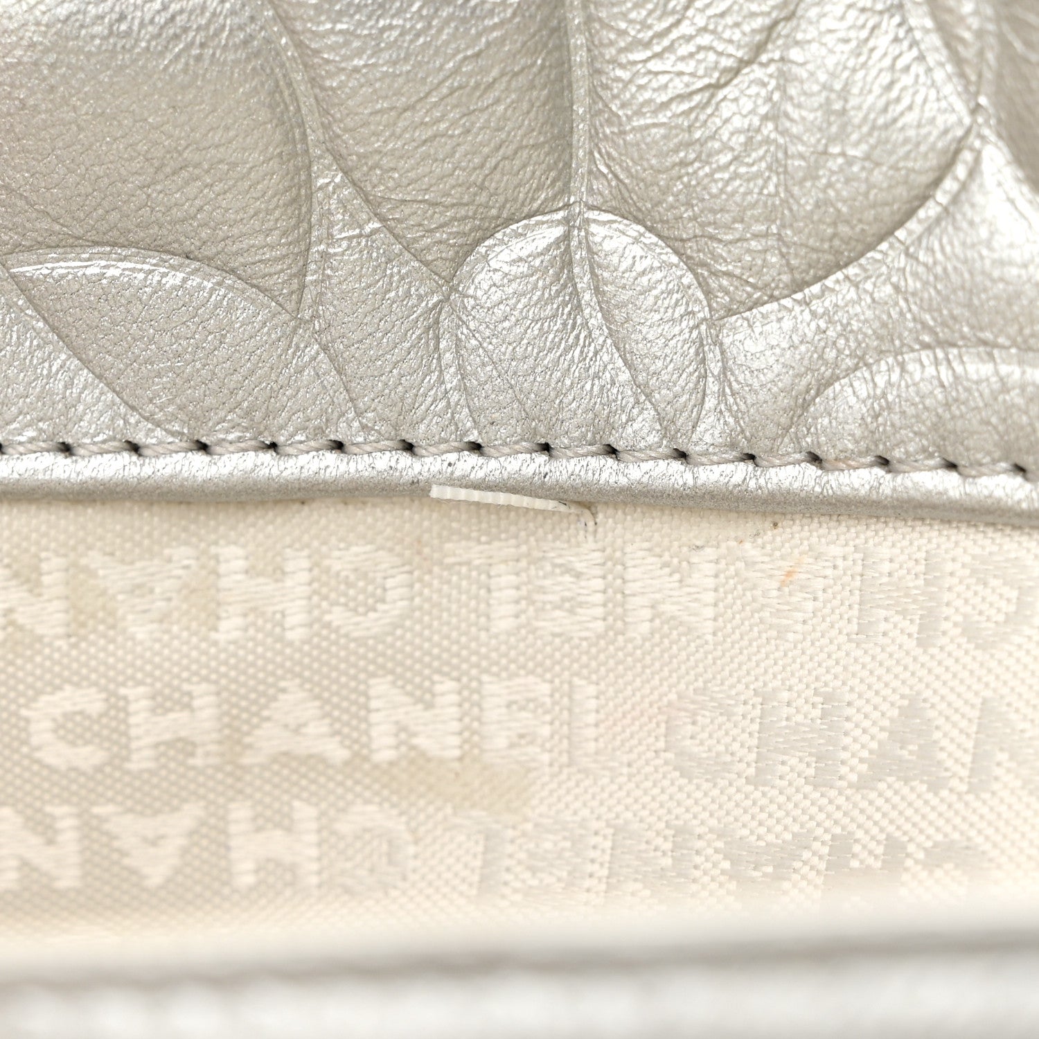 Chanel Metallic Lambskin Camellia Single Flap Silver 11 of 11